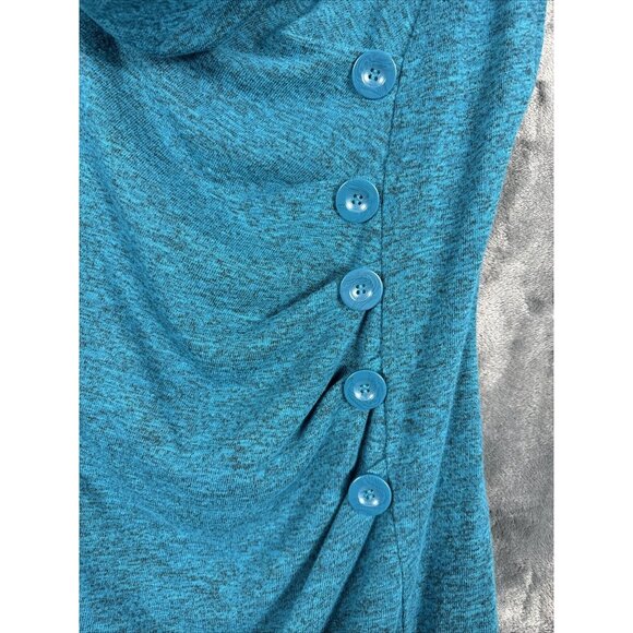 Heart and Soul Woman’s Blouse turquoise Medium Top - Picture 4 of 12